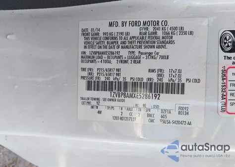 2014 Ford Mustang V6 Premium из США, поврежденный, VIN 1ZVBP8AMXE5286192